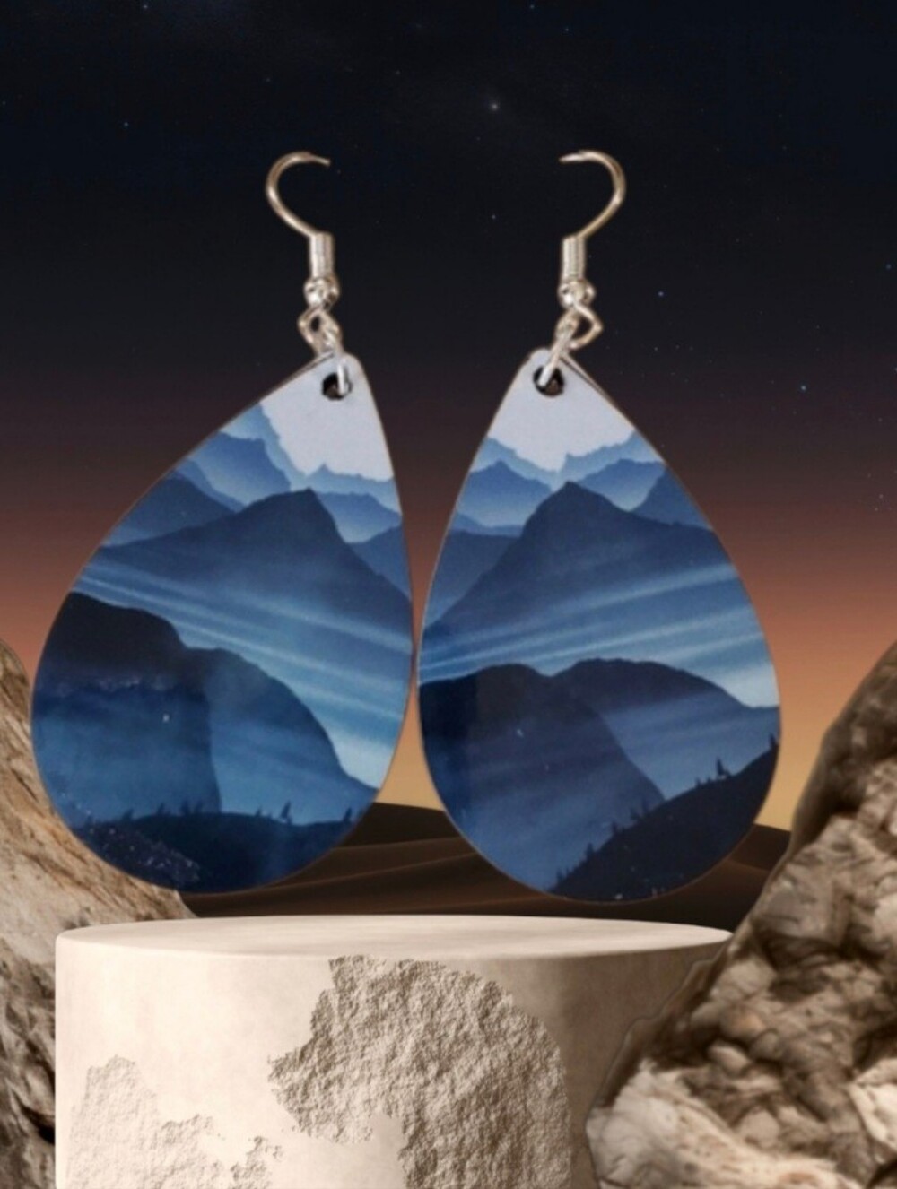 Mountains Teardrop Earrings